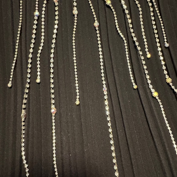 Multi Strand Rhinestone Choker Necklace - Picture 5 of 7